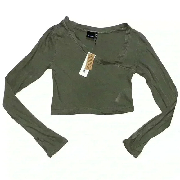 NWT Urban‎ Outfitters Crop  top Mose green Medium - Picture 1 of 8
